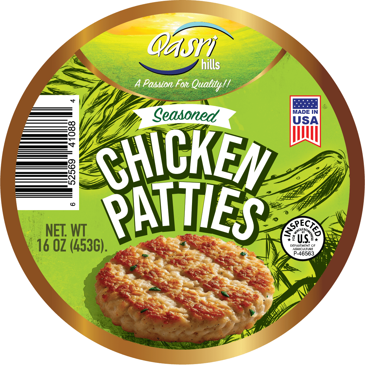 Halal Seasoned Chicken Patties | Hand-Slaughtered & Flavorful | Qasri Hills