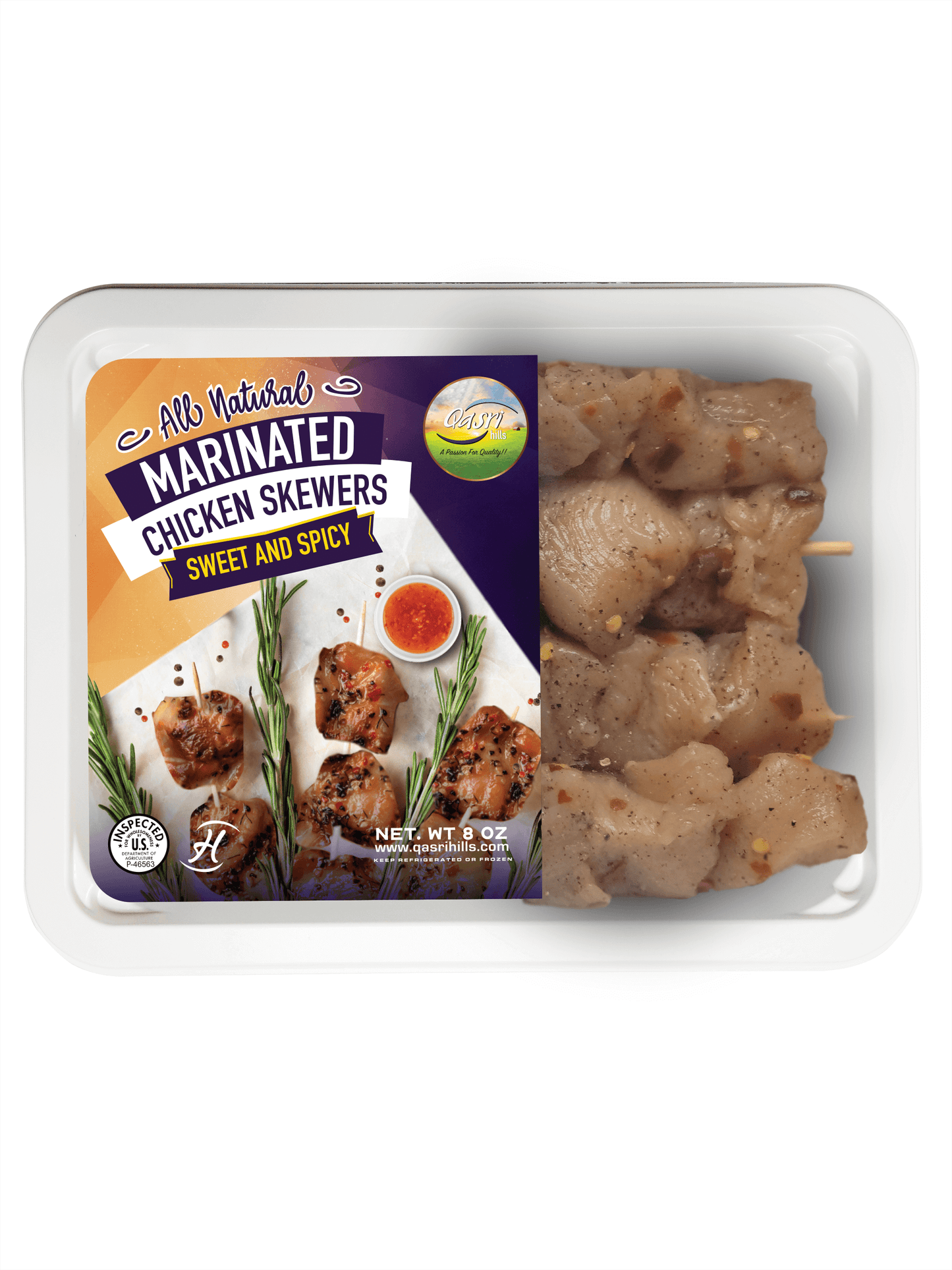 Halal Sweet & Spicy Chicken Skewers | Hand-Slaughtered & Flavorful | Qasri Hills