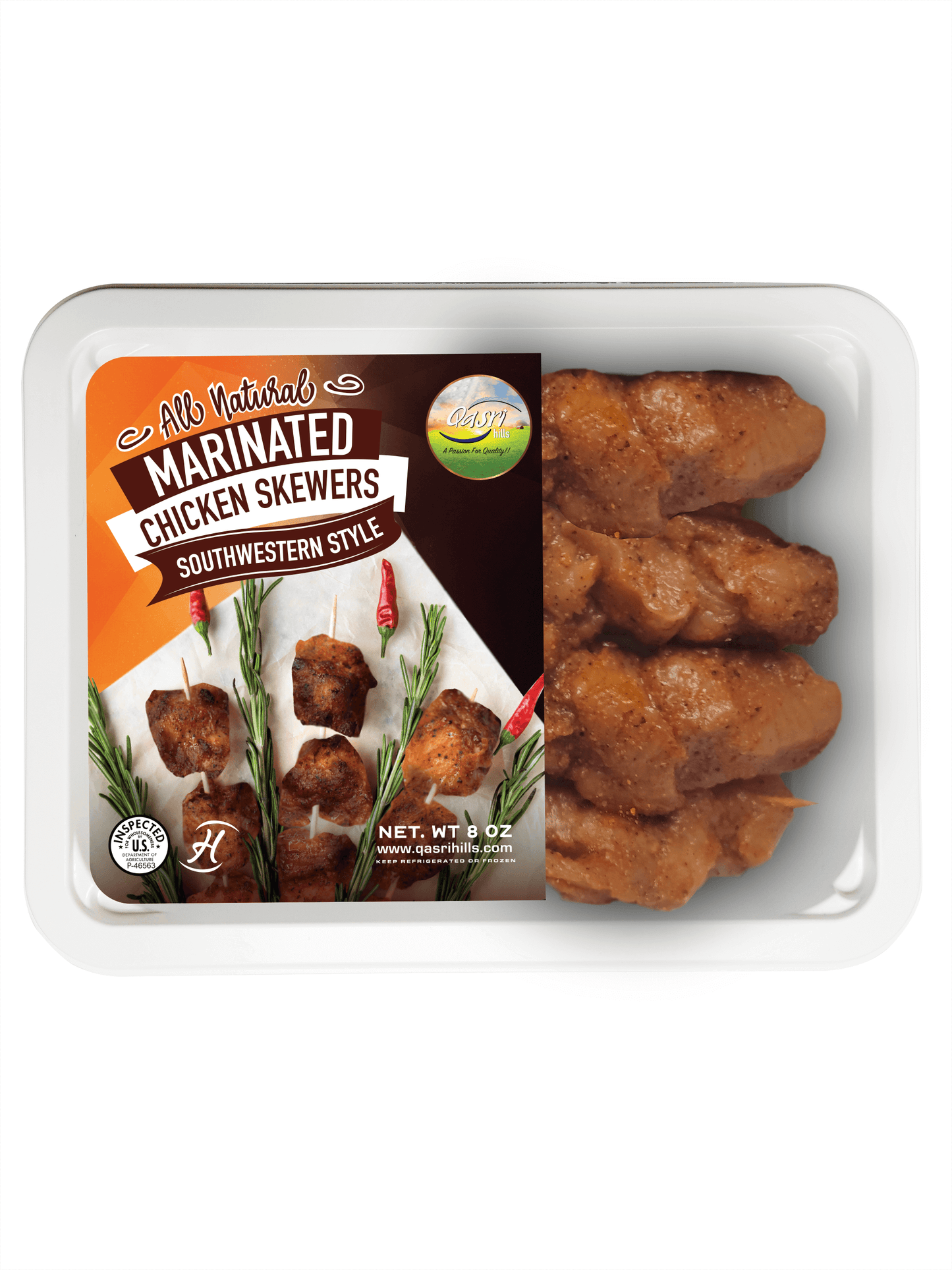 Halal Southwest Style Chicken Skewers | Hand-Slaughtered | Qasri Hills