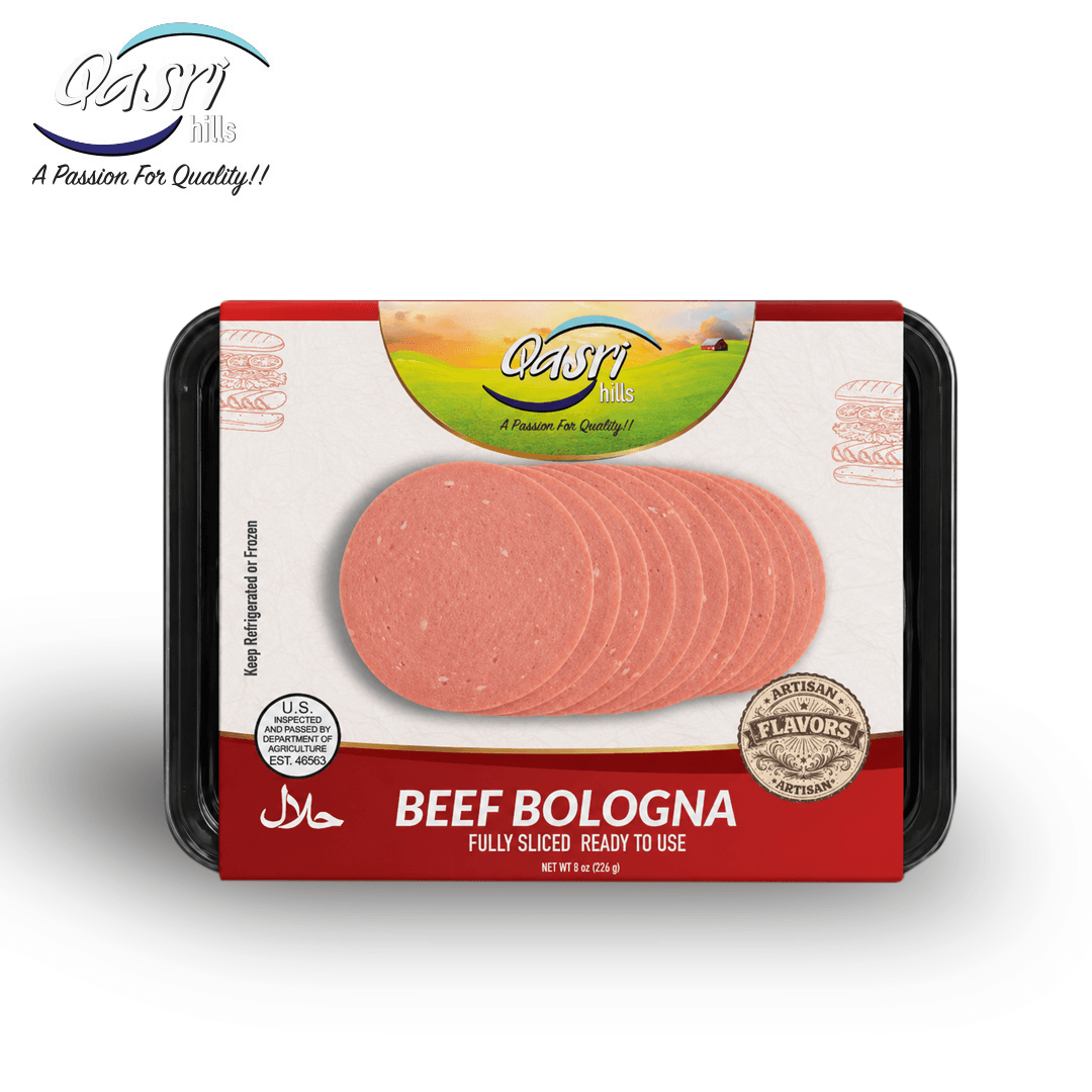 Halal Beef Bologna | Fully Cooked Deli Meat | Qasri Hills