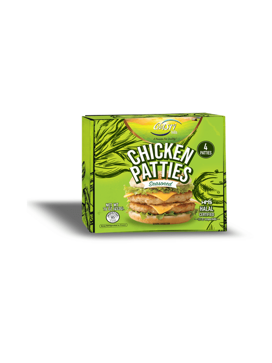 Halal Seasoned Chicken Patties | Hand-Slaughtered & Flavorful | Qasri Hills