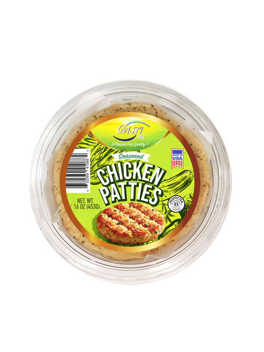 Halal Seasoned Chicken Patties | Hand-Slaughtered & Flavorful | Qasri Hills