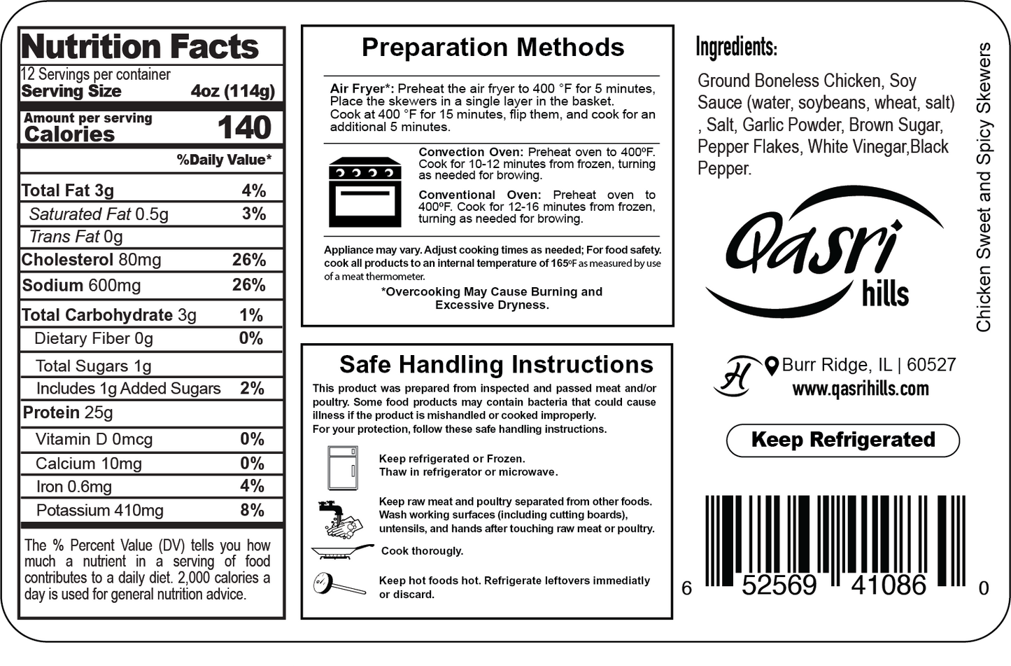 Halal Sweet & Spicy Chicken Skewers | Hand-Slaughtered & Flavorful | Qasri Hills