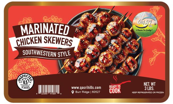 Marinated Southwest Style BBQ Chicken Skewers