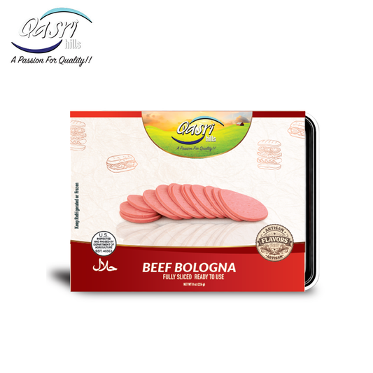 Halal Beef Bologna | Fully Cooked Deli Meat | Qasri Hills