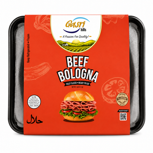 Halal Beef Bologna | Fully Cooked Deli Meat | Qasri Hills