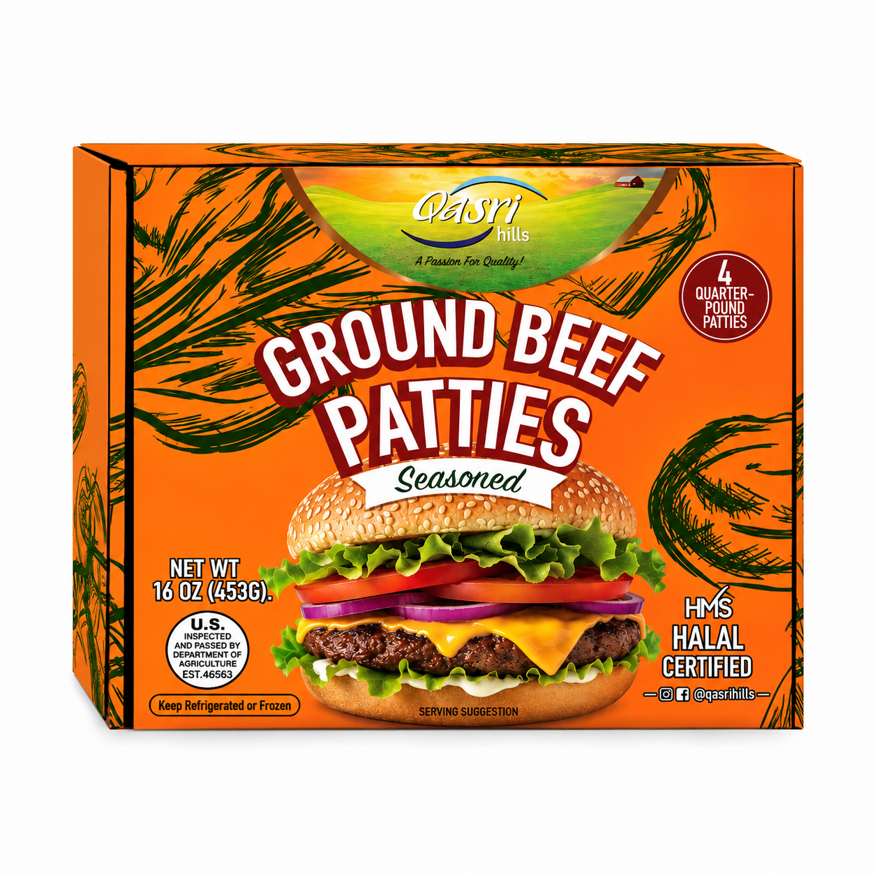 Halal Ground Beef Patties | Qasri Hills